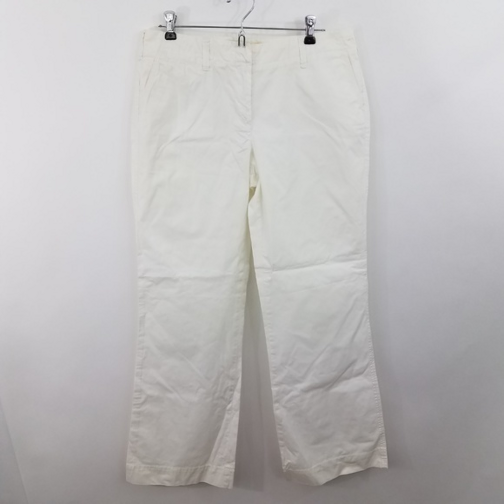 J Crew Chino Pants 8 R City Fit White Wo…‎